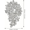 image:imageRhinestone Flower Brooch Pin for Women Sparkly Crystal for Wedding BridalSilver
