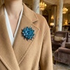 image:imageRose Brooch for Women and Men Elegant Rhinestone Flower Lapel Pin Classic Flower Jewelry Accessory for Weddings Formal Parties and Dress DecorBlue
