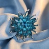 image:imageRose Brooch for Women and Men Elegant Rhinestone Flower Lapel Pin Classic Flower Jewelry Accessory for Weddings Formal Parties and Dress DecorBlue