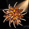 image:imageRose Brooch for Women and Men Elegant Rhinestone Flower Lapel Pin Classic Flower Jewelry Accessory for Weddings Formal Parties and Dress DecorChampagne