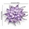 image:imageRose Brooch for Women and Men Elegant Rhinestone Flower Lapel Pin Classic Flower Jewelry Accessory for Weddings Formal Parties and Dress DecorPurple