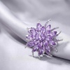 image:imageRose Brooch for Women and Men Elegant Rhinestone Flower Lapel Pin Classic Flower Jewelry Accessory for Weddings Formal Parties and Dress DecorPurple