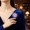 image:imageRose Brooch for Women and Men Elegant Rhinestone Flower Lapel Pin Classic Flower Jewelry Accessory for Weddings Formal Parties and Dress DecorPurple