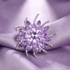 image:imageRose Brooch for Women and Men Elegant Rhinestone Flower Lapel Pin Classic Flower Jewelry Accessory for Weddings Formal Parties and Dress DecorPurple