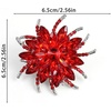 image:imageRose Brooch for Women and Men Elegant Rhinestone Flower Lapel Pin Classic Flower Jewelry Accessory for Weddings Formal Parties and Dress DecorRed