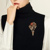image:imageSELOVO Large Long Flower Brooch Pin for Women Wedding Party Brooch PendantBrown