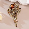 image:imageSELOVO Large Long Flower Brooch Pin for Women Wedding Party Brooch PendantBrown