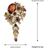 image:imageSELOVO Large Long Flower Brooch Pin for Women Wedding Party Brooch PendantBrown