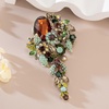 image:imageSELOVO Large Long Flower Brooch Pin for Women Wedding Party Brooch PendantBrownGreen