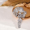 image:imageSELOVO Large Long Flower Brooch Pin for Women Wedding Party Brooch PendantClearSilvertone