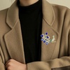 image:imageStunning Rhinestone Peacock Brooch Pin for Women Crystal Bird Lapel Pin for Blazer Jacket HatBlue