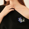 image:imageStunning Rhinestone Peacock Brooch Pin for Women Crystal Bird Lapel Pin for Blazer Jacket HatBlue