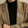 image:imageStunning Rhinestone Peacock Brooch Pin for Women Crystal Bird Lapel Pin for Blazer Jacket HatHot Pink