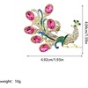 image:imageStunning Rhinestone Peacock Brooch Pin for Women Crystal Bird Lapel Pin for Blazer Jacket HatHot Pink