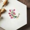 image:imageStunning Rhinestone Peacock Brooch Pin for Women Crystal Bird Lapel Pin for Blazer Jacket HatHot Pink