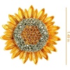 image:imageSunflower Brooch Pins for Women Color Crystal Rhinestone Brooches Retro Handmade Elegant Sun Flower Pins Sun Broch Flower Brooches for Womens Yellow Push Pin Accessories