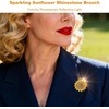 image:imageSunflower Brooch Pins for Women Color Crystal Rhinestone Brooches Retro Handmade Elegant Sun Flower Pins Sun Broch Flower Brooches for Womens Yellow Push Pin Accessories