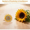 image:imageSunflower Brooch Pins for Women Color Crystal Rhinestone Brooches Retro Handmade Elegant Sun Flower Pins Sun Broch Flower Brooches for Womens Yellow Push Pin Accessories