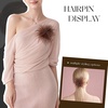 image:imageTHARAHT Feather Flower Brooch Pin 150mm Elegant Floral Lapel Pin for Women Men Suit Dress Shawl Accessory for Wedding Party Banquet Dance Banquet Fashion Jewelry Clothes AccessoriesCoffee