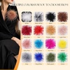 image:imageTHARAHT Feather Flower Brooch Pin 150mm Elegant Floral Lapel Pin for Women Men Suit Dress Shawl Accessory for Wedding Party Banquet Dance Banquet Fashion Jewelry Clothes AccessoriesRed Coffee