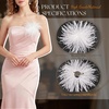 image:imageTHARAHT Feather Flower Brooch Pin 150mm Elegant Floral Lapel Pin for Women Men Suit Dress Shawl Accessory for Wedding Party Banquet Dance Banquet Fashion Jewelry Clothes AccessoriesWhite