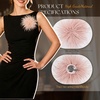 image:imageTHARAHT Feather Flower Brooch Pin 150mm Elegant Floral Lapel Pin for Women Men Suit Dress Shawl Accessory for Wedding Party Banquet Dance Banquet Fashion Jewelry Clothes AccessoriesLight Pink