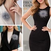 image:imageTHARAHT Feather Flower Brooch Pin 150mm Elegant Floral Lapel Pin for Women Men Suit Dress Shawl Accessory for Wedding Party Banquet Dance Banquet Fashion Jewelry Clothes AccessoriesGray