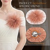 image:imageTHARAHT Feather Flower Brooch Pin 150mm Elegant Floral Lapel Pin for Women Men Suit Dress Shawl Accessory for Wedding Party Banquet Dance Banquet Fashion Jewelry Clothes AccessoriesRed Coffee