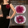 image:imageTHARAHT Feather Flower Brooch Pin 150mm Elegant Floral Lapel Pin for Women Men Suit Dress Shawl Accessory for Wedding Party Banquet Dance Banquet Fashion Jewelry Clothes AccessoriesWine Red