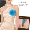 image:imageTHARAHT Feather Flower Brooch Pin 150mm Elegant Floral Lapel Pin for Women Men Suit Dress Shawl Accessory for Wedding Party Banquet Dance Banquet Fashion Jewelry Clothes AccessoriesAqua Blue