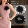 image:imageTHARAHT Feather Flower Brooch Pin 150mm Elegant Floral Lapel Pin for Women Men Suit Dress Shawl Accessory for Wedding Party Banquet Dance Banquet Fashion Jewelry Clothes AccessoriesBlack