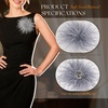 image:imageTHARAHT Feather Flower Brooch Pin 150mm Elegant Floral Lapel Pin for Women Men Suit Dress Shawl Accessory for Wedding Party Banquet Dance Banquet Fashion Jewelry Clothes AccessoriesGray