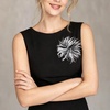 image:imageTHARAHT Feather Flower Brooch Pin 150mm Elegant Floral Lapel Pin for Women Men Suit Dress Shawl Accessory for Wedding Party Banquet Dance Banquet Fashion Jewelry Clothes AccessoriesMix BlackWhite