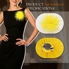 image:imageTHARAHT Feather Flower Brooch Pin 150mm Elegant Floral Lapel Pin for Women Men Suit Dress Shawl Accessory for Wedding Party Banquet Dance Banquet Fashion Jewelry Clothes AccessoriesYellow