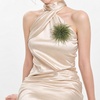 image:imageTHARAHT Feather Flower Brooch Pin 150mm Elegant Floral Lapel Pin for Women Men Suit Dress Shawl Accessory for Wedding Party Banquet Dance Banquet Fashion Jewelry Clothes AccessoriesOlive Green