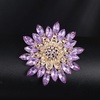 image:imageVintage Crystal Rhinestone Flowershaped Sunflower Brooch Pin AccessoriesA grey