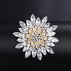 image:imageVintage Crystal Rhinestone Flowershaped Sunflower Brooch Pin AccessoriesA white