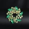 image:imageVintage Crystal Rhinestone Flowershaped Sunflower Brooch Pin AccessoriesB green