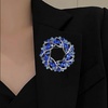 image:imageVintage Crystal Rhinestone Flowershaped Sunflower Brooch Pin AccessoriesC blue