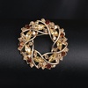 image:imageVintage Crystal Rhinestone Flowershaped Sunflower Brooch Pin AccessoriesC brown
