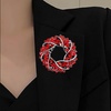 image:imageVintage Crystal Rhinestone Flowershaped Sunflower Brooch Pin AccessoriesC red