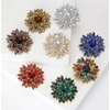image:imageVintage Crystal Rhinestone Flowershaped Sunflower Brooch Pin AccessoriesD red