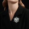 image:imageVintage Crystal Rhinestone Flowershaped Sunflower Brooch Pin Accessoriesgrey