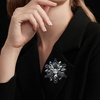 image:imageVintage Crystal Rhinestone Flowershaped Sunflower Brooch Pin Accessoriesgrey