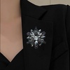 image:imageVintage Crystal Rhinestone Flowershaped Sunflower Brooch Pin Accessorieswhite