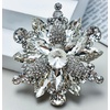 image:imageVintage Crystal Rhinestone Flowershaped Sunflower Brooch Pin Accessorieswhite