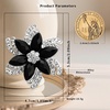 image:imageVintage Flower Brooch for WomenBlack
