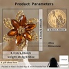 image:imageVintage Flower Brooch for WomenBrown
