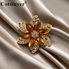 image:imageVintage Flower Brooch for WomenBrown