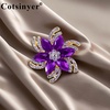 image:imageVintage Flower Brooch for WomenPurple